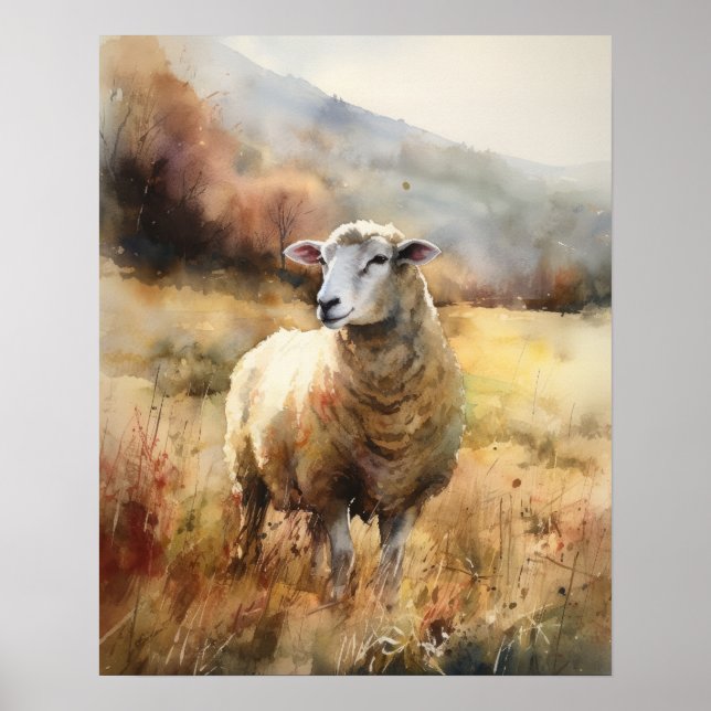 Poster de Impressão de Arte Animal de Fazendas (Frente)