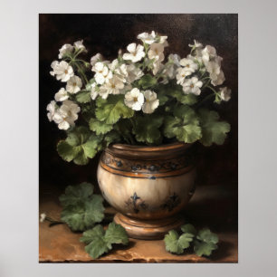 Poster de Impressão de Arte de Flores de Gerânio B