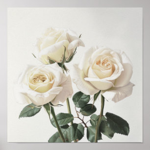 Pôster de Impressão de Arte de Flores de Rosas Bra