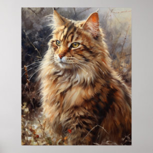 Poster de Impressão de Arte de Gato LaPerm