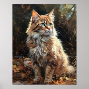 Poster de Impressão de Arte de Gato LaPerm