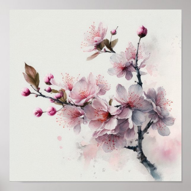 Poster de Impressão de Arte Flor Rosa Blossomo de  (Frente)