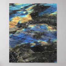 Poster de Impressão de Cristal Labradorite Amarelo