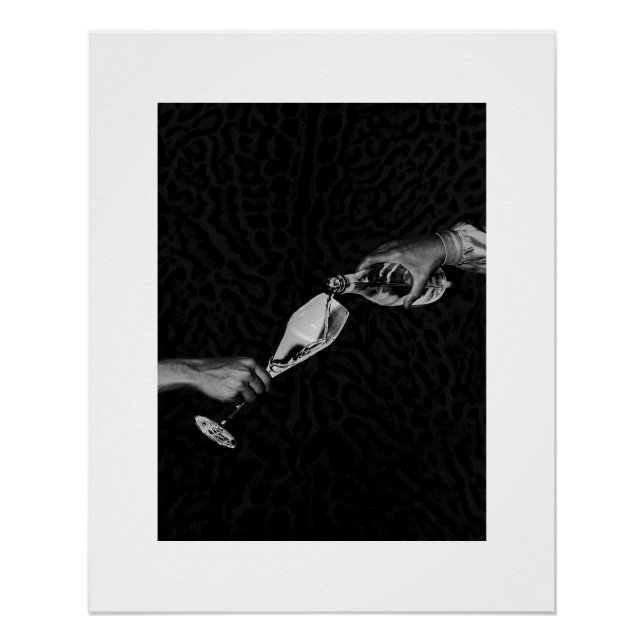 Poster de Impressão de Leopardo Chic (Frente)