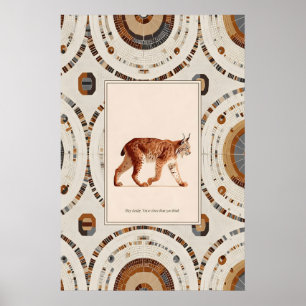 Pôster de Impressão Lynx Andando Parede de Vida Se