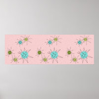 Poster de Impulsos Atômicos Icônicos Rosa