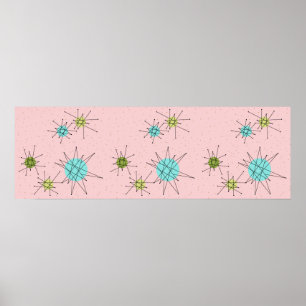 Poster de Impulsos Atômicos Icônicos Rosa