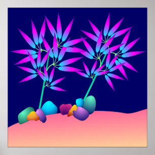 Poster de incandescência das plantas