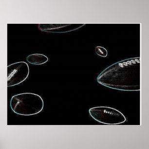 Poster de incandescência do futebol do efeito