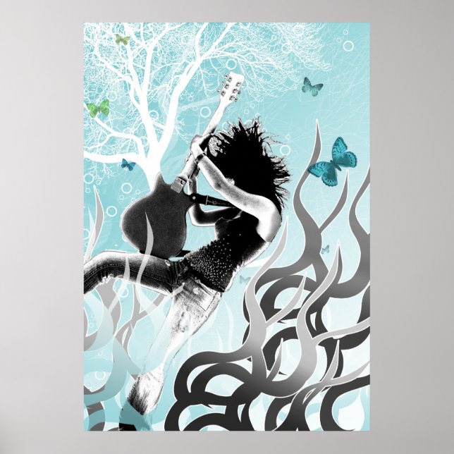 Poster de incêndio preto (Frente)