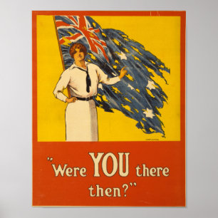 Poster de inscrição australiana Vintage