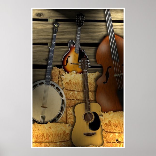 Poster de Instrumentos Bluegrass (Frente)