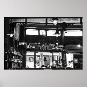 Poster de interior de café parisiense