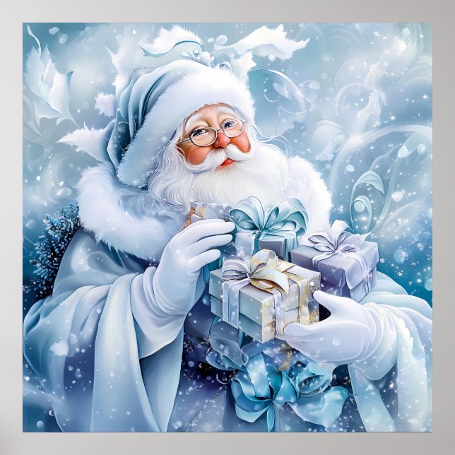 Poster de inverno azul (Frente)