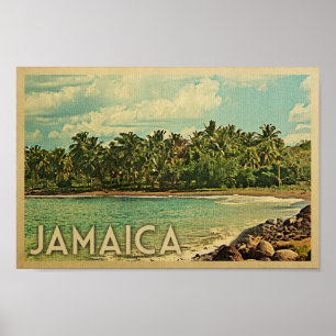 Poster de Jamaica - poster das viagens vintage