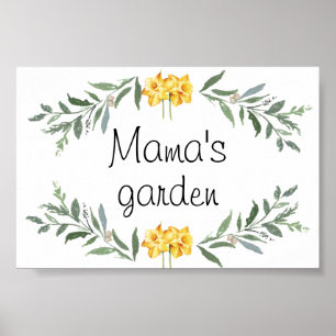 Poster de jardim da mamãe
