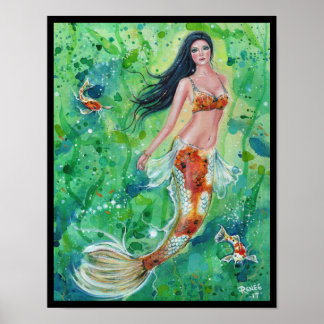 Poster de Jardim Koi Mermaid por Renee Lavoie