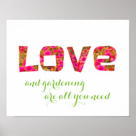 poster de jardinagem e amor para jardineiros