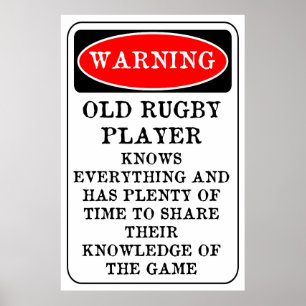 Poster de Jogador de Rugby Antigo