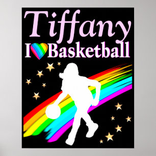 POSTER DE JOGADORA DE GAROTA DE BASQUETES PERSONAL