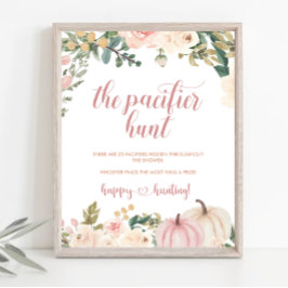 Poster de Jogo de Chá de fraldas de Caça com Pacif