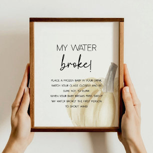 Poster de Jogo de Chá de fraldas de outono