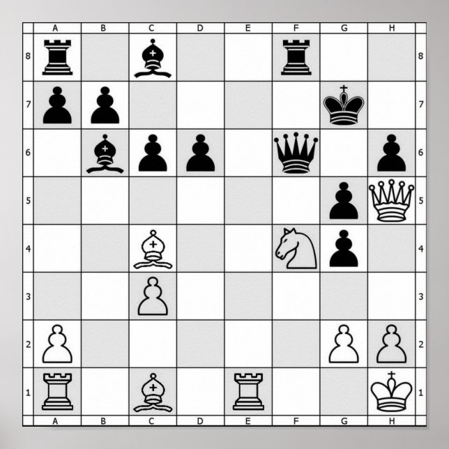 Poster de Jogo de Xadrez Oito (Frente)