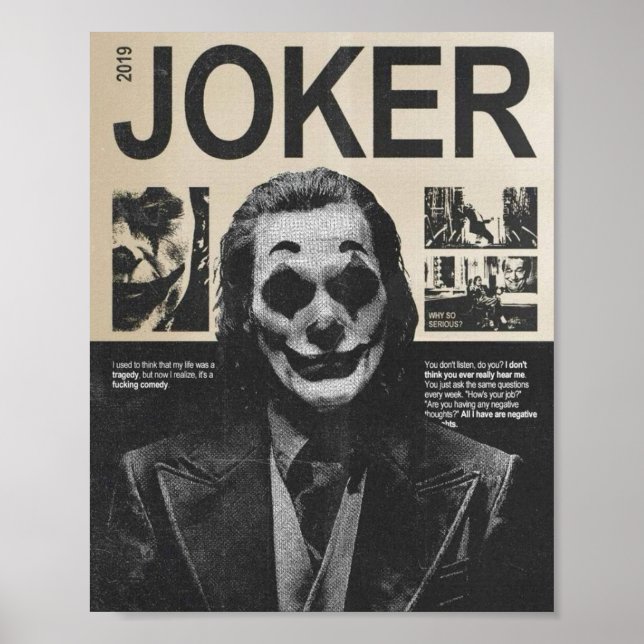 Poster de Joker Escuro - Arte de Máscara Urbana Gr (Frente)