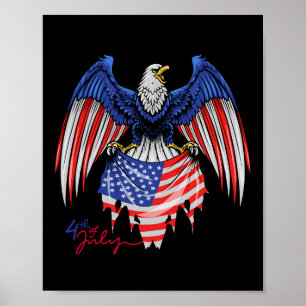 Poster De Julho S - Camisas Patriotas - Águia Bandeira Am