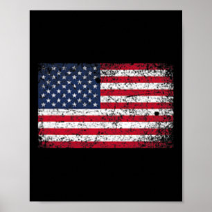 Poster De Julho, Sofrendo A Pocket De Bandeira Americana