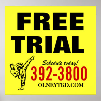 Poster de karatê Trial Livre