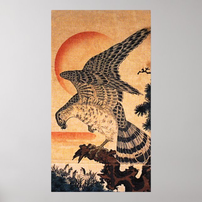 Poster de Kuniyoshi Hawk (Frente)
