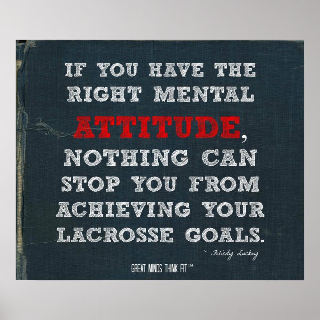 Poster de Lacrosse com Atitude e Objetivos! (Frente)