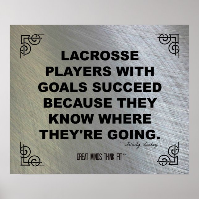 Poster de Lacrosse Motivacional 008 (Frente)