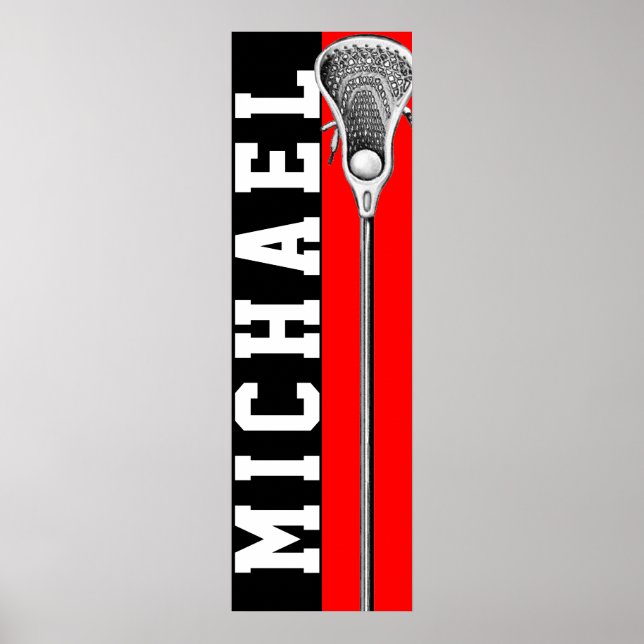 poster de lacrosse personalizado (Frente)