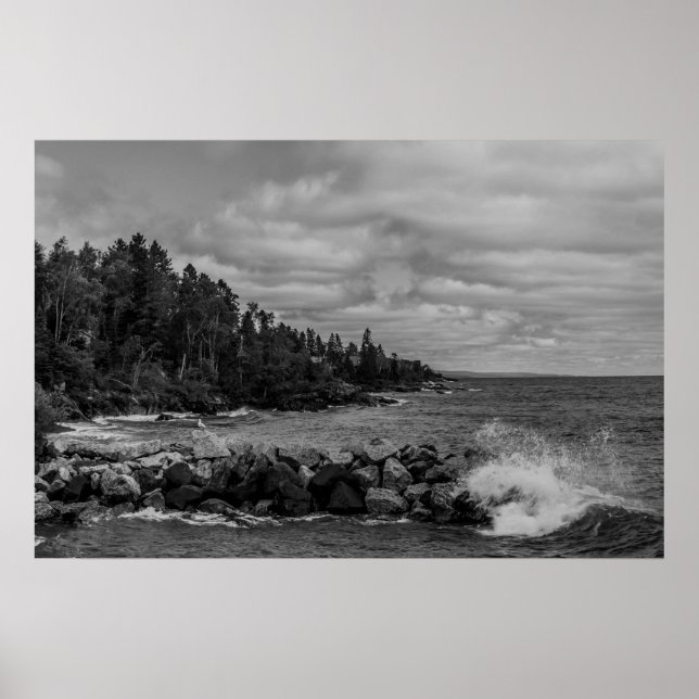 Poster de Lago Superior Costeira (Frente)