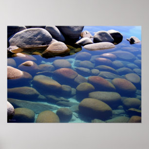 Póster De Lake Tahoe do inverno água 2 ainda