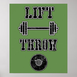 Poster de Lançador de Disco de Rastreio e Campo