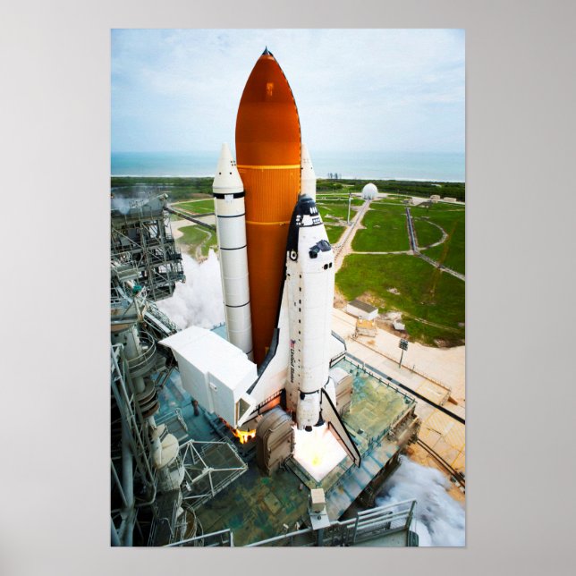 POSTER de Lançamento do Shuttle Atlantis STS-135 (Frente)