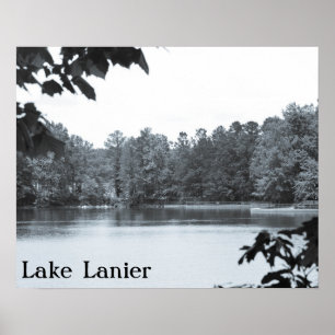 Poster de Lanier do lago look do vintage