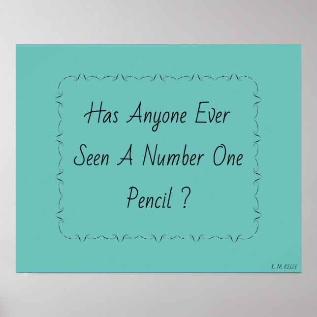 Poster de Lápis Número 1 (Frente)