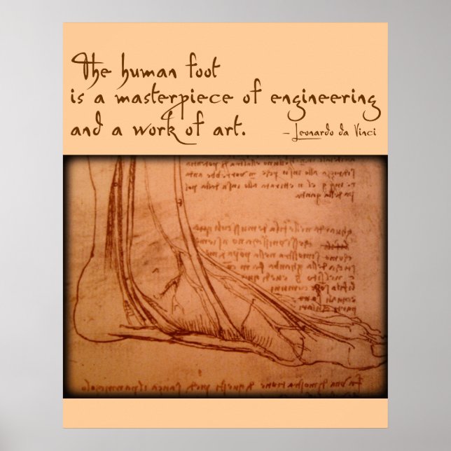 Poster de Leonardo da Vinci Foot (Frente)