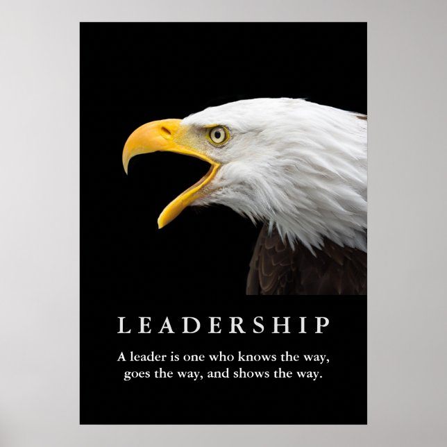 Poster de Liderança Motivacional da Águia American (Frente)