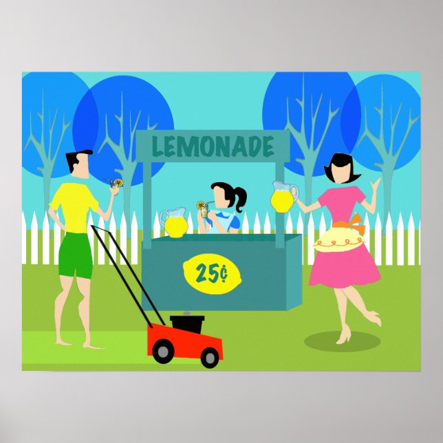 Poster de Limonada para Crianças Retro (Frente)