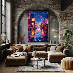 Poster de Linha do Skyline de Las Vegas - Icônica 