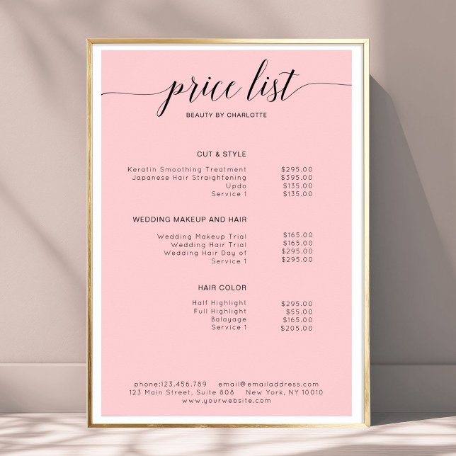 Poster de lista de preços moderna (Modern, price list Poster)