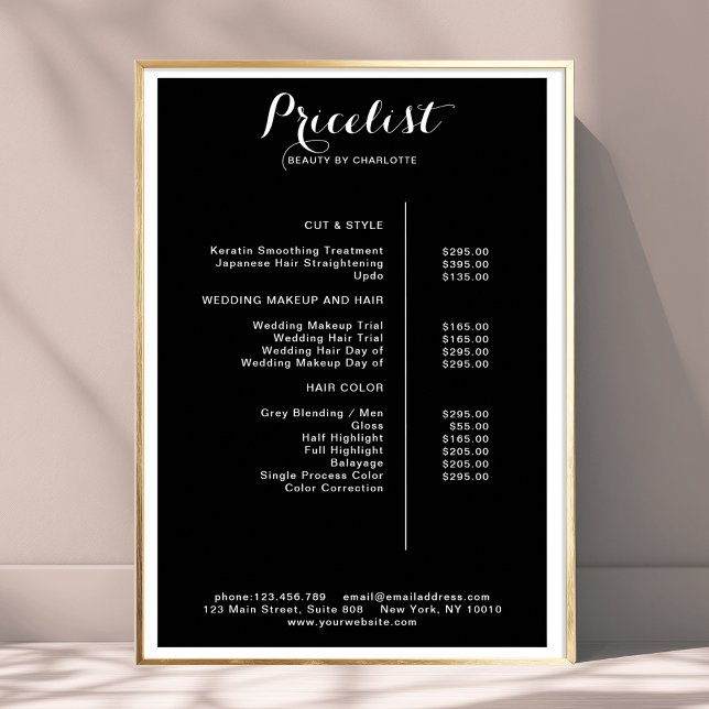 Poster de lista de preços moderna (Modern, price list Poster)