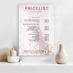 Poster de lista de preços moderna e brilhante