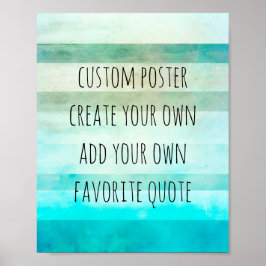 poster de listras de aquarela crie sua própria cit