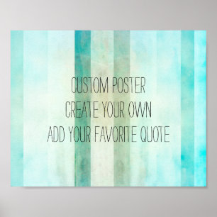 poster de listras de aquarela crie sua própria cit